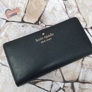 #bagsavenue fast ship Bifold staci cameron wallet black snap closure kate spade